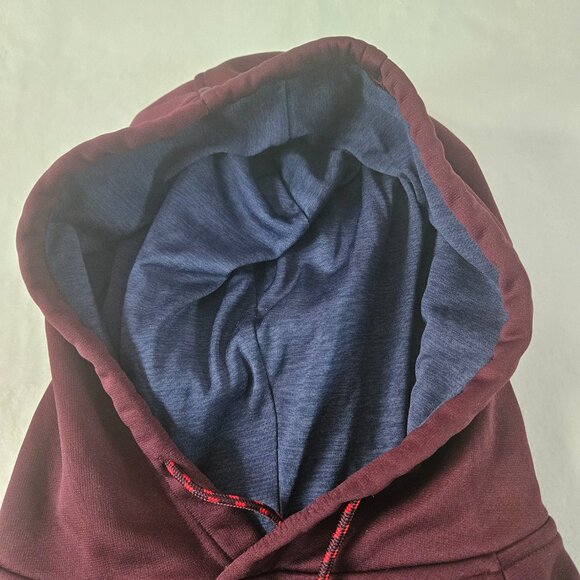 Under Armour Men's Size XL Hoodie Burgundy Coldgear Storm Loose Fit - Picture 7 of 15